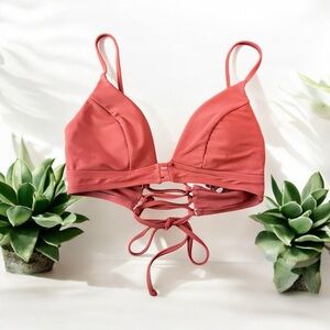 No Boundaries Rust Bikini Top with Adjustable Straps